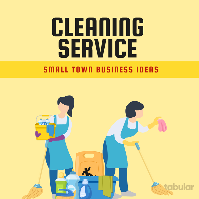 Small town business: cleaning service.